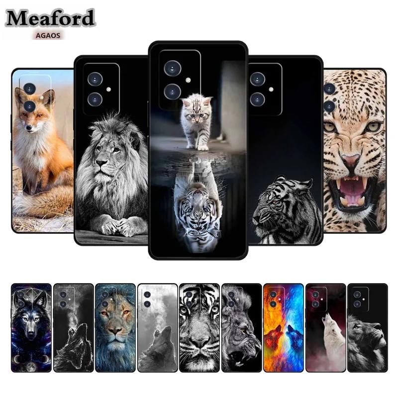 Capinha Honor 100: Leão e Tigre em Silicone Premium
