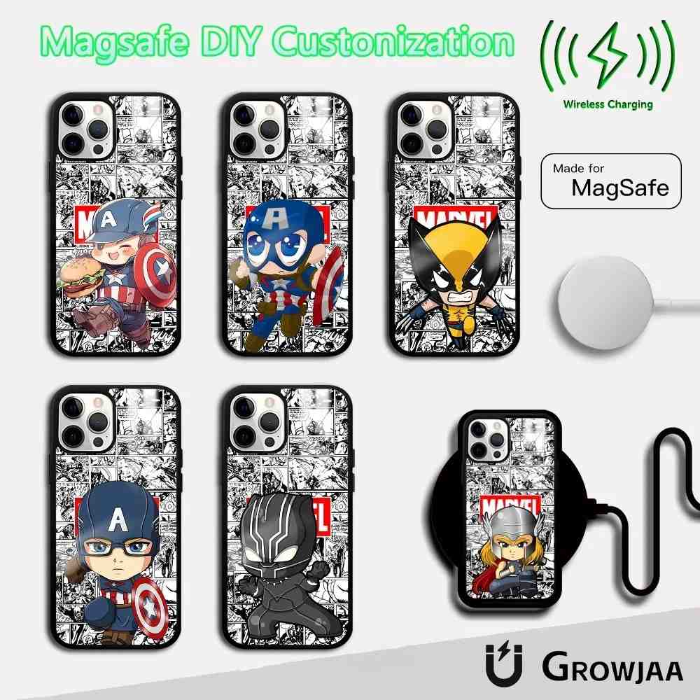 Capinha iPhone: Capitão América Espelhada Magsafe
