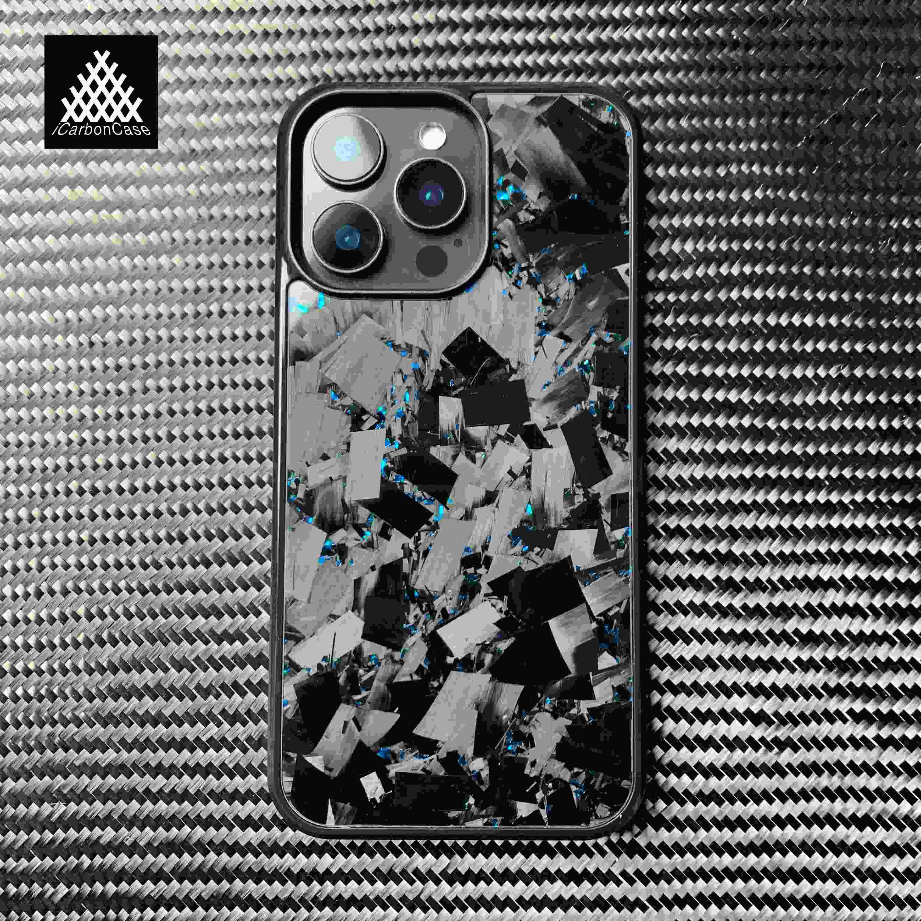 Capinha iPhone Carbono Forjado Blue: Proteção Premium