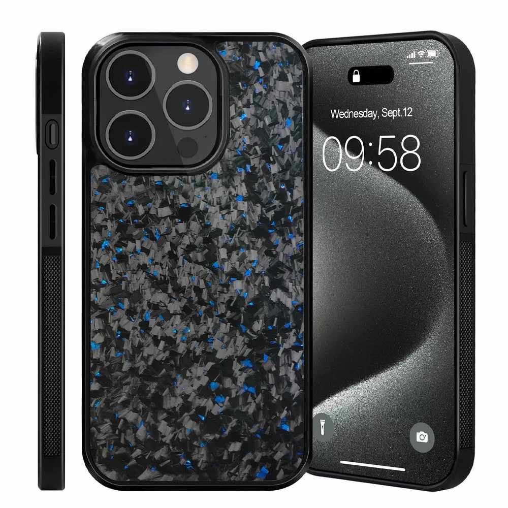 Capinha iPhone Carbono Forjado: Proteção e Estilo!
