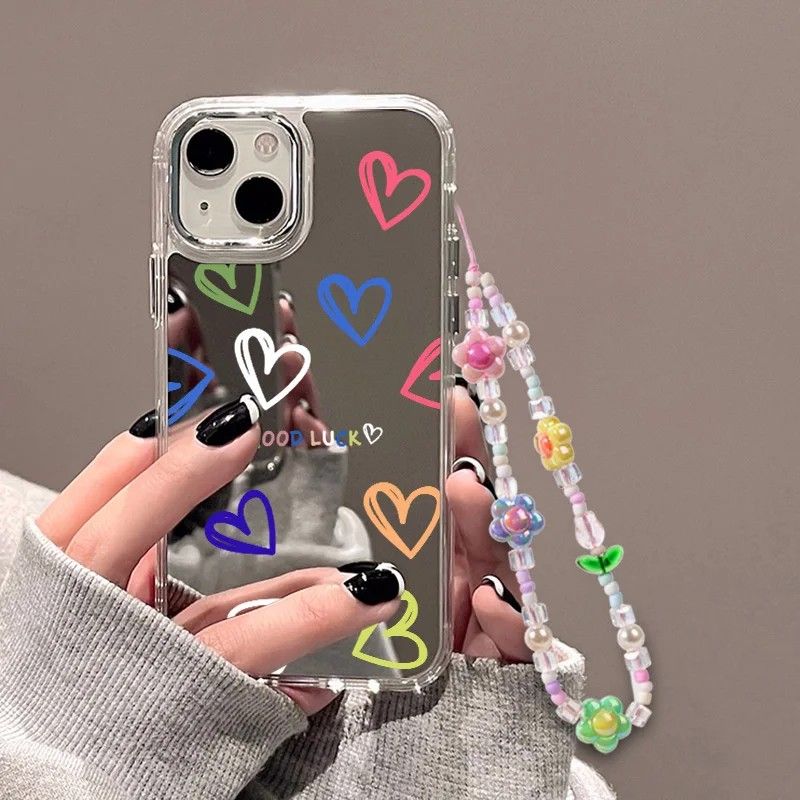 Capinha iPhone Espelho e Pulseira: Estilo e Proteção!
