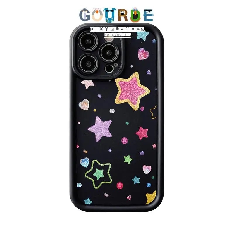 Capinha iPhone Estrelas Coloridas: Estilo e Proteção!