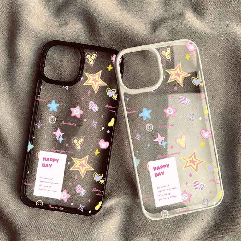 Capinha iPhone Estrelas Pastel: Fofa e Resistente!