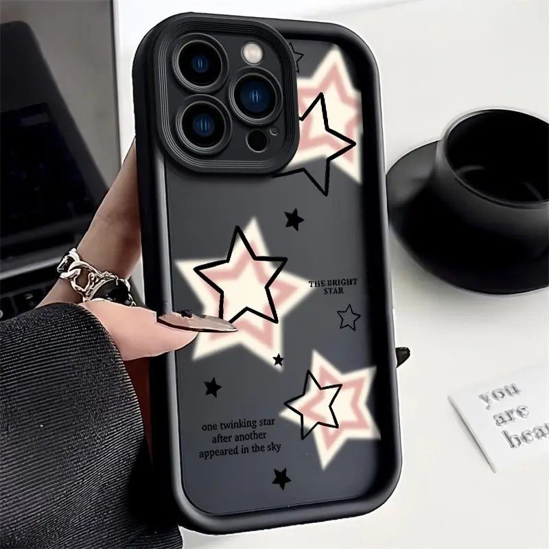 Capinha iPhone Estrelas Rosa: Proteção e Estilo!