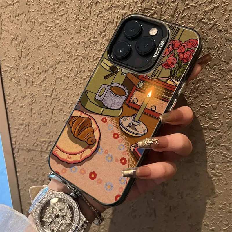 Capinha iPhone Gato Retrô: Estilo e Proteção!