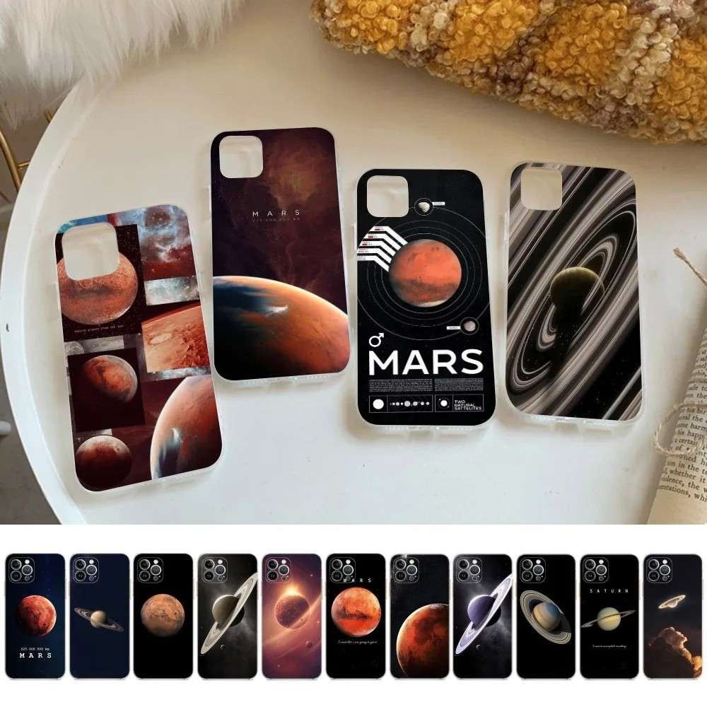 Capinha iPhone: Planetas Saturno e Marte 🪐
