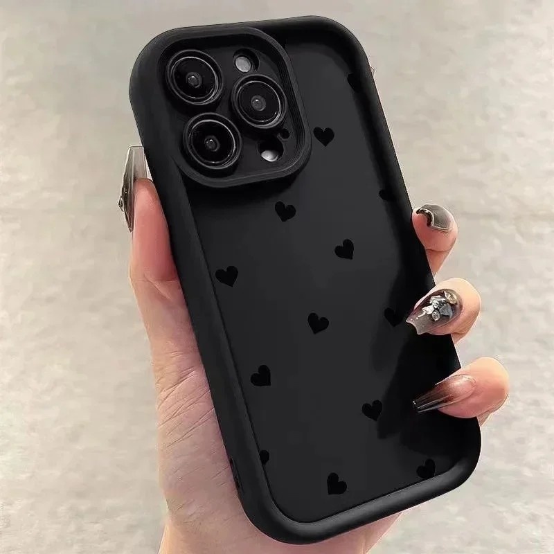 Capinha Redmi: Coração Preto, Toque Suave e Proteção!