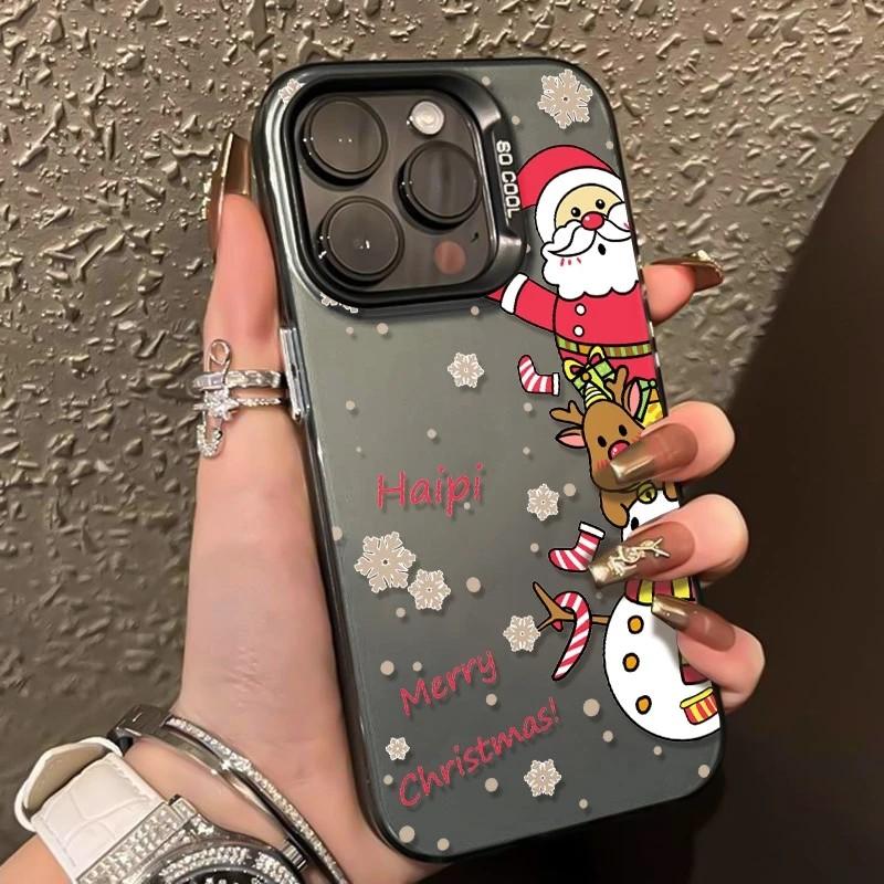 Capinha Samsung Natalina: Papai Noel, Boneco de Neve e Rena