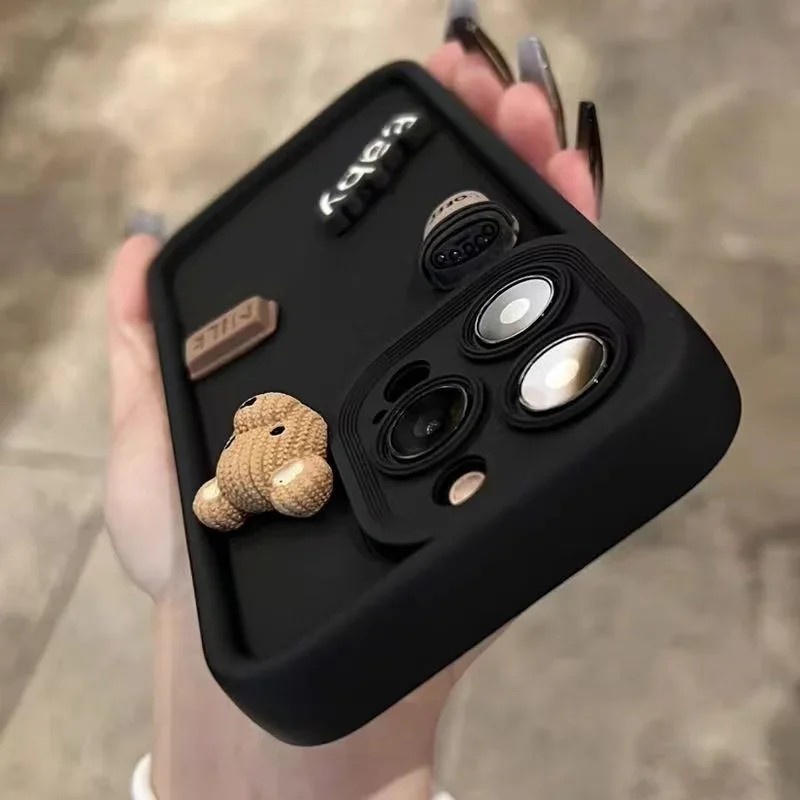 Capinha Urso Fofa 3D para iPhone
