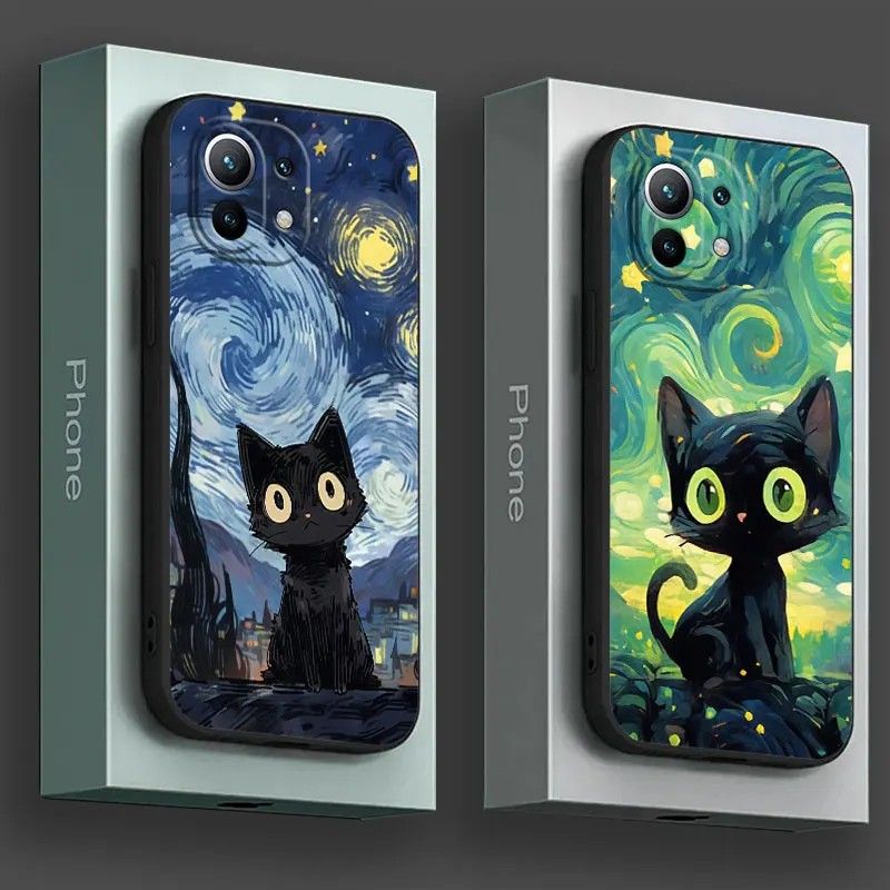 Capinha Van Gogh Gato Xiaomi