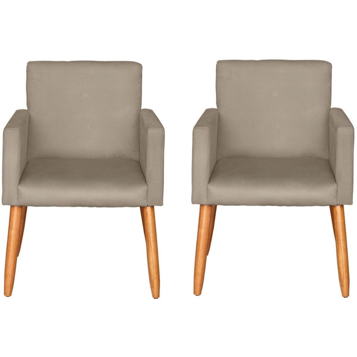 Kit 2 Poltronas Capitonê Cappuccino - Conforto e Estilo para Sala, Escritório e Recepção