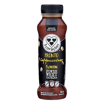 Cappuccino Power Whey 3 Corações: Energia e Proteína!