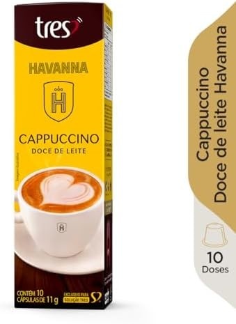 3 Corações Pack Cápsula De Cappuccino Doce De Leite Havanna TRES - 40 un.