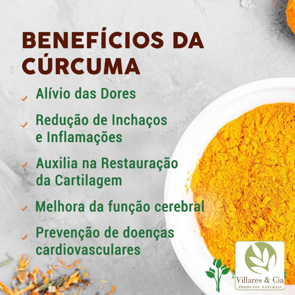 Cúrcuma 500mg com Curcumina - Saúde e Bem-Estar em Cápsulas