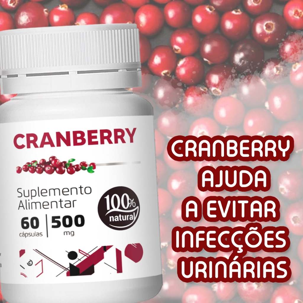 Kit 3x Cranberry 500mg Gecap: Saúde Urinária e Imunidade em Cápsulas