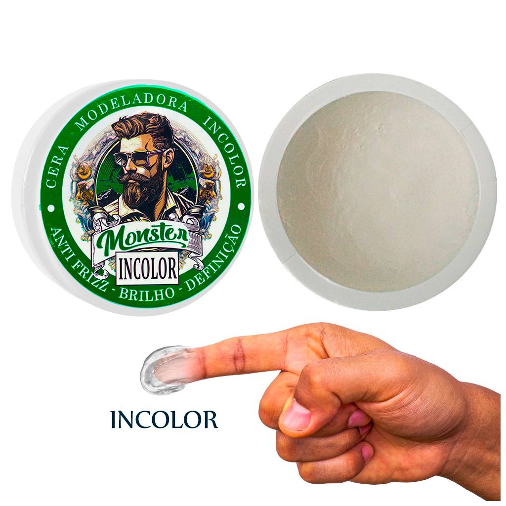 Cera Modeladora Monster Barber: Efeito Matte Caramelo