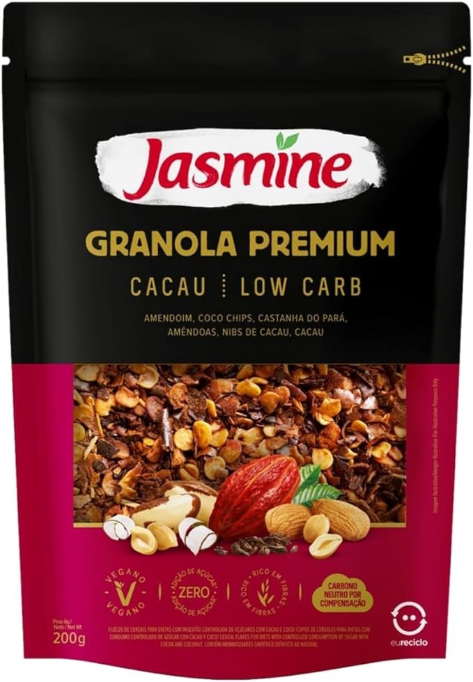 Jasmine Granola Premium Cacau Low Carb 200g