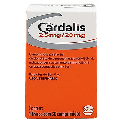 Cardalis 2,5mg/20mg – Tratamento Cardíaco para Cães 5 a 10kg