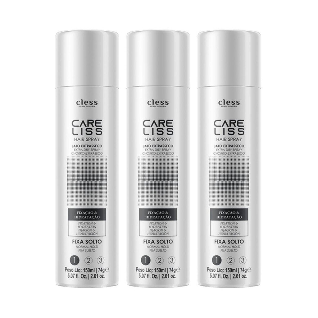 Care Liss: Kit Spray Fixador Normal (3 Unidades)