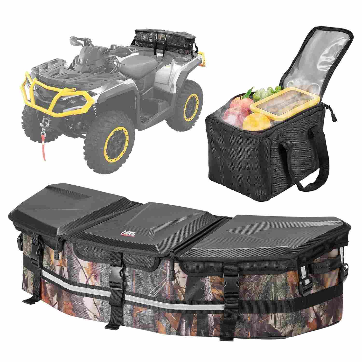 Bolsa de Carga KEMIMOTO ATV 50L Camuflada: Armazenamento e Durabilidade para seu Quadriciclo