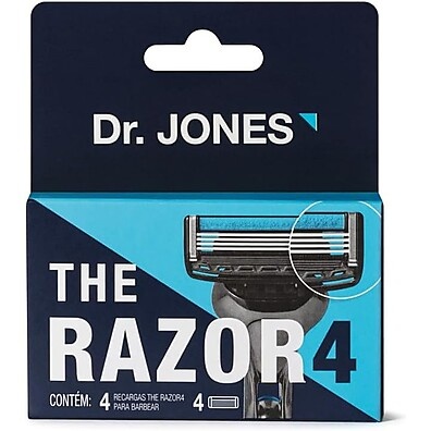 Carga de Aparelho para Barbear Dr. Jones The Razor4 – 4 Unidades