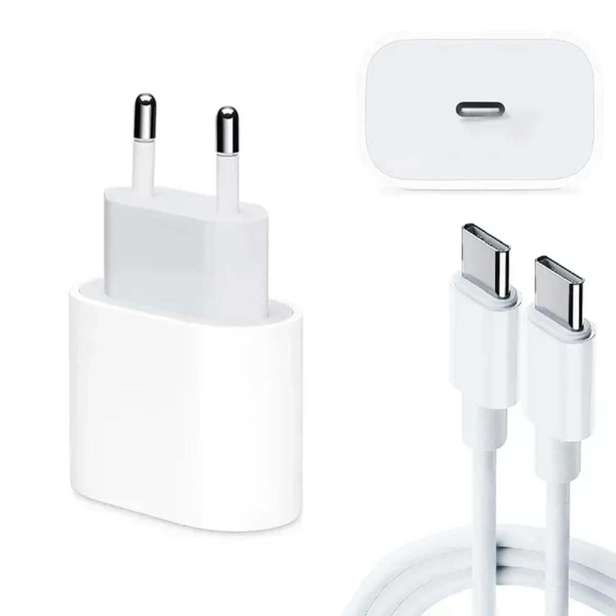 Carregador Turbo PD USB-C para iPhone 15 Series: Carga Rápida e Segura em Qualquer Lugar!