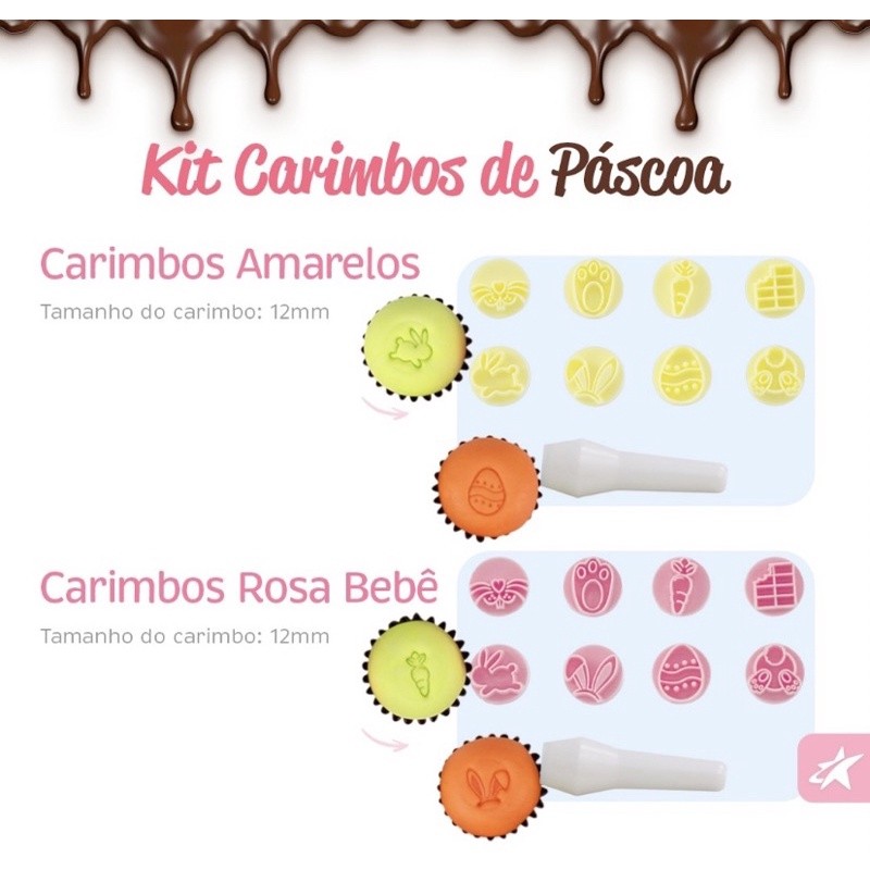 Carimbo de Páscoa Blue Star: Decore Seus Doces!