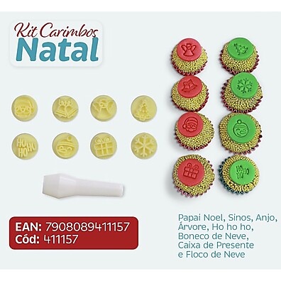 Carimbos Natal Blue Star: Decore Brigadeiros!