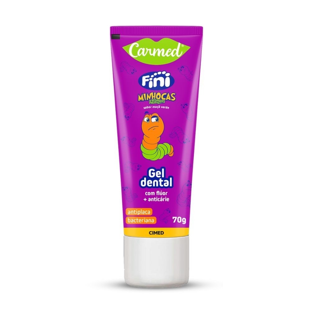 Carmed Fini Minhocas: Gel Dental Divertido com Flúor
