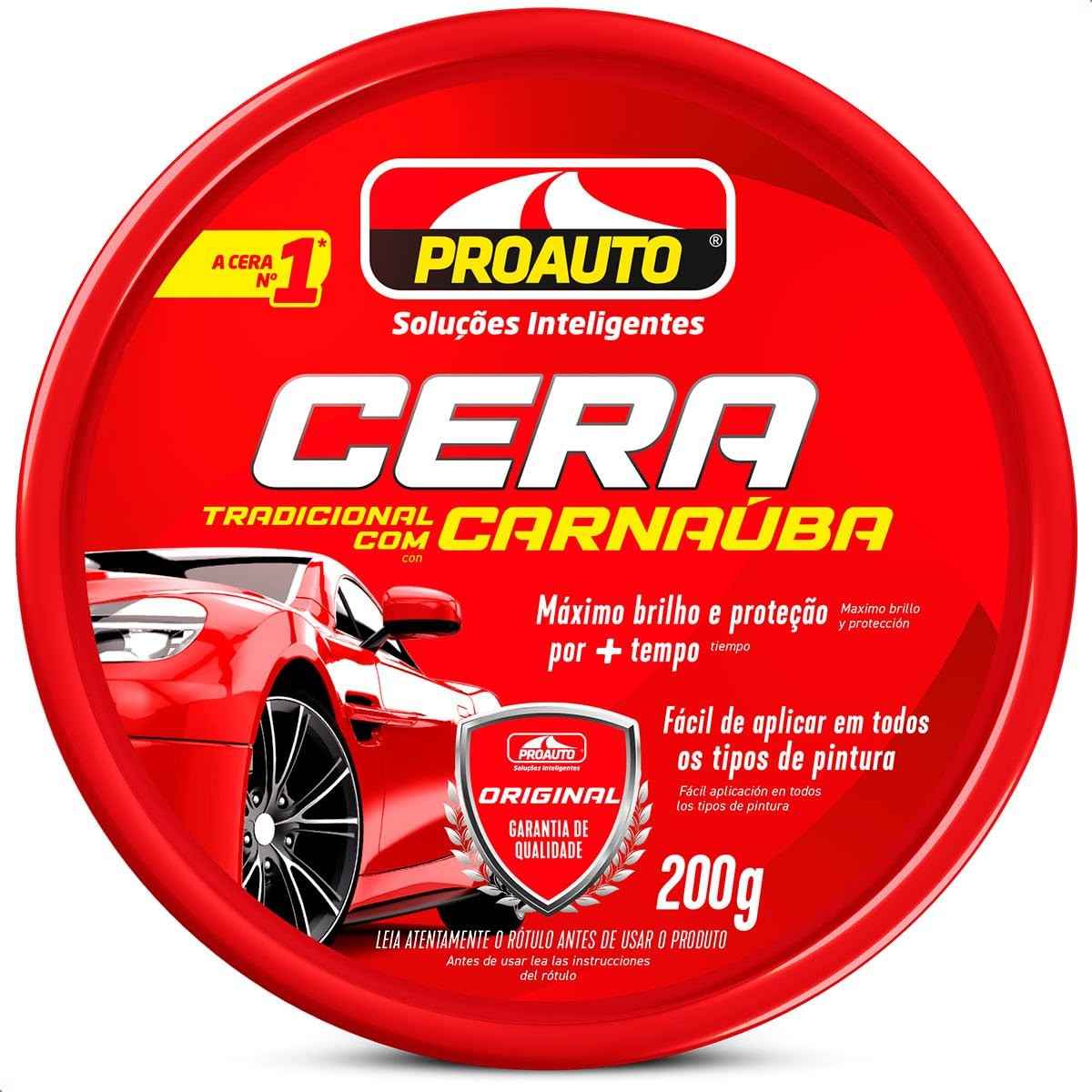 Cera Pasta Automotiva Tradicional Com Carnaúba 200G Pro auto