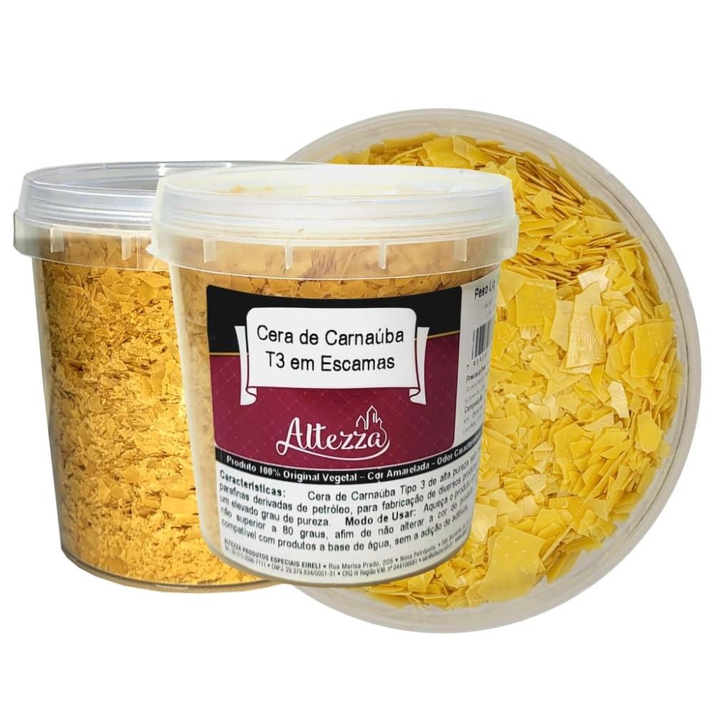 Cera de Carnaúba T3 Quebrada Pura em Escamas 200g - Super Premium para Brilho e Proteção Automotiva