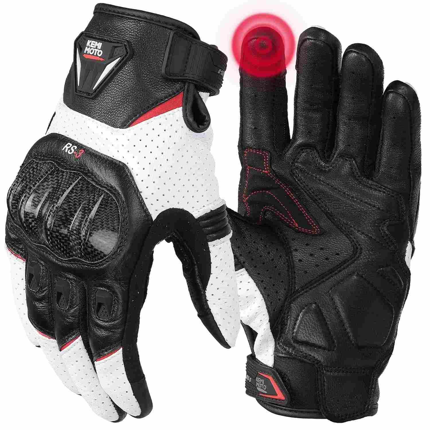 Luvas de Couro de Carneiro KEMIMOTO: Proteção e Conforto Premium para Motociclistas