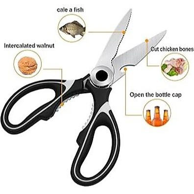 Tesoura Inox 20cm: Corte Fácil de Frango e Carnes!