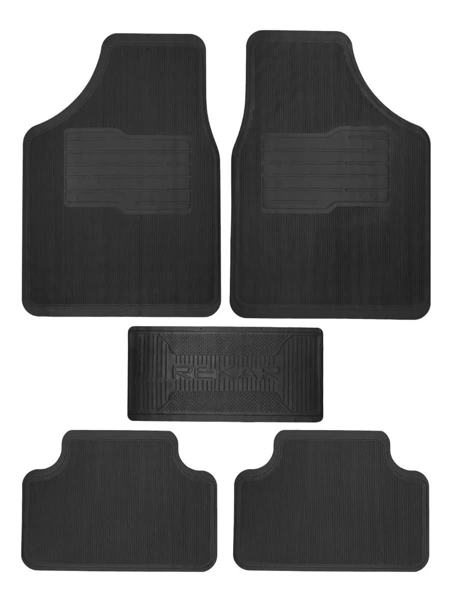 Kit 5 Tapetes Automotivos GM: Carpete PVC Reforçado, Antiderrapante e Lavável