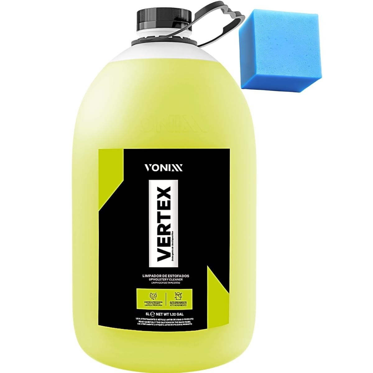 Vertex Vonixx: Limpador Super Concentrado para Estofados, Bancos e Carpetes Automotivos - 5L