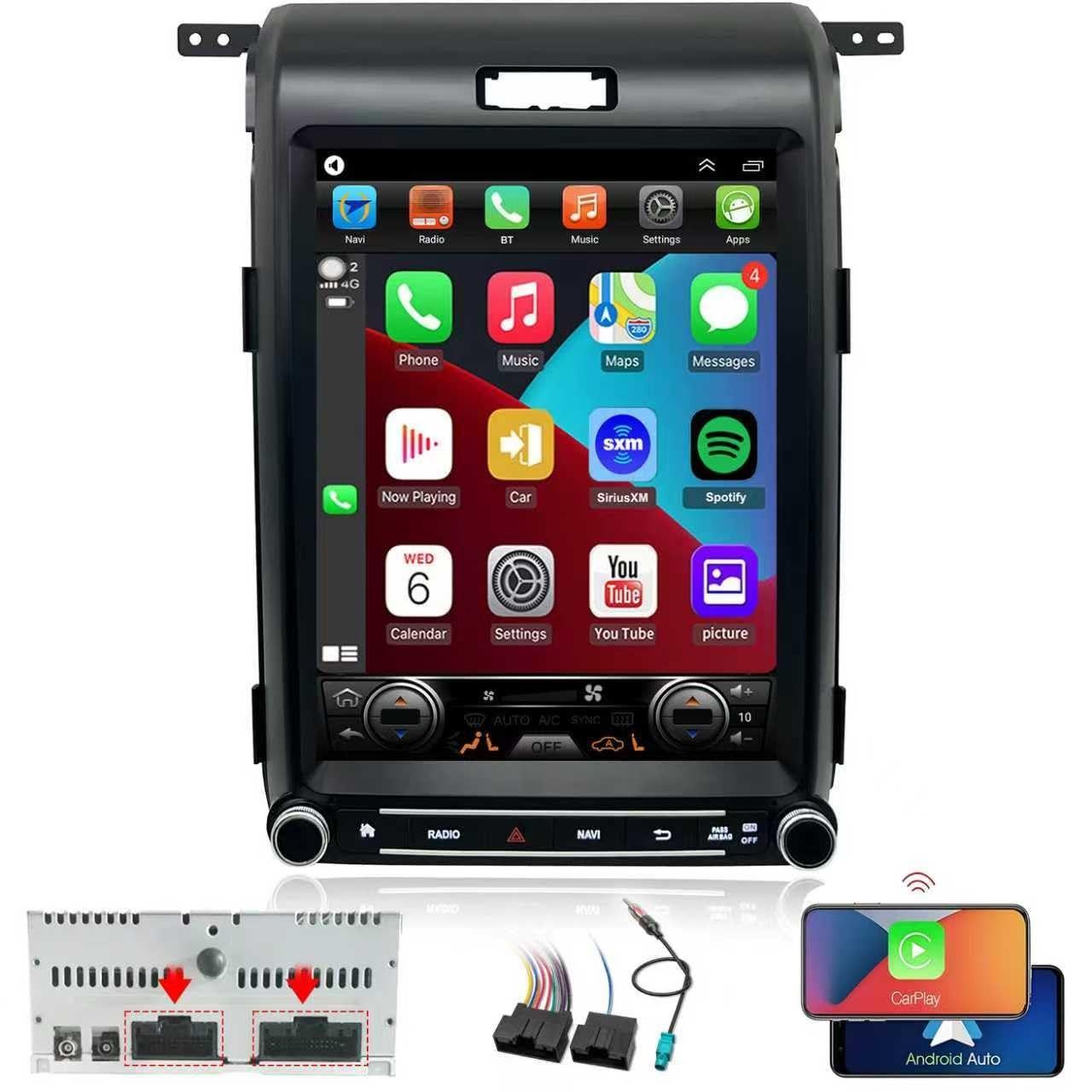 Central Multimídia Android 12.1" para Ford F150 2013-2014: Carplay, Android Auto e 8 Núcleos