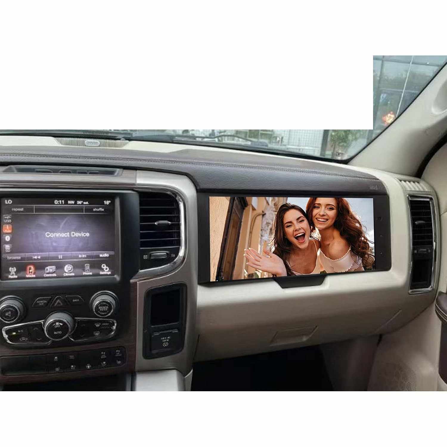 Tela Multimídia Android 14.6" para Dodge Ram 1500/2500/3500 (2013-2018) - GPS, CarPlay e Mais!