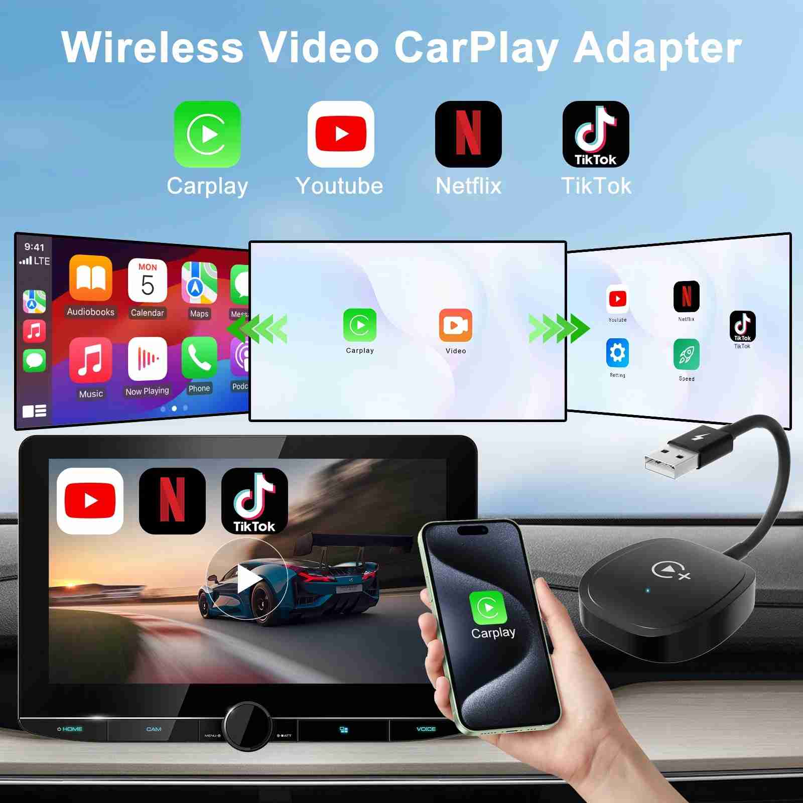 CarPlay Wireless: Netflix e Mais!