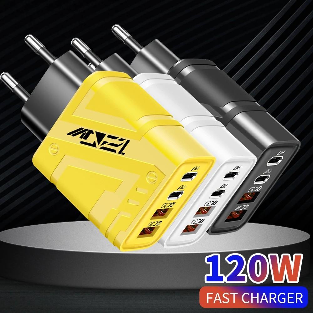 Carregador 120W 4 em 1: Power Delivery Rápido!