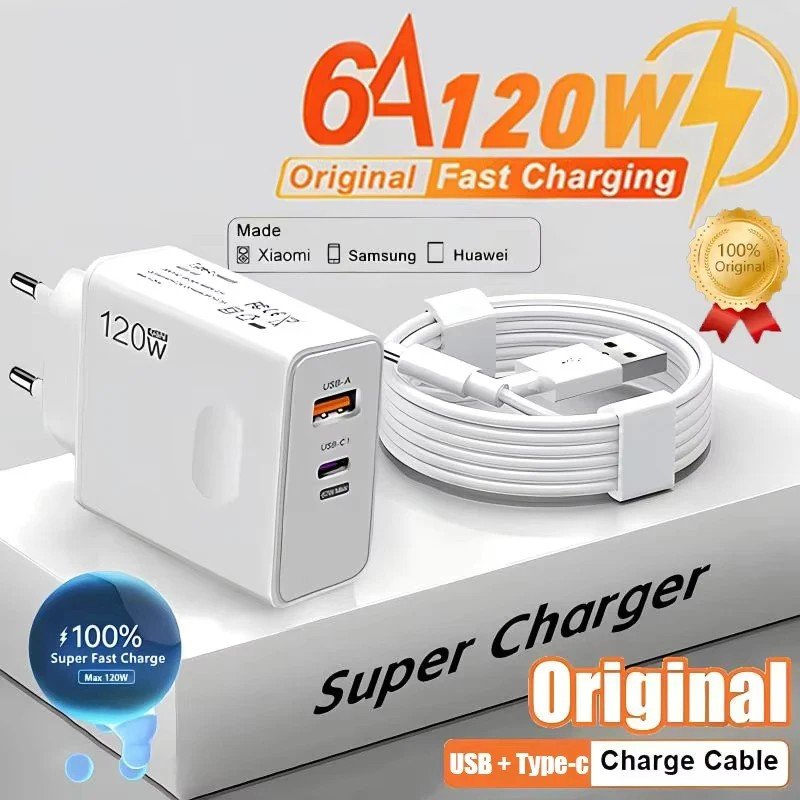 Carregador 120W GaN: Turbo para Seus Dispositivos!