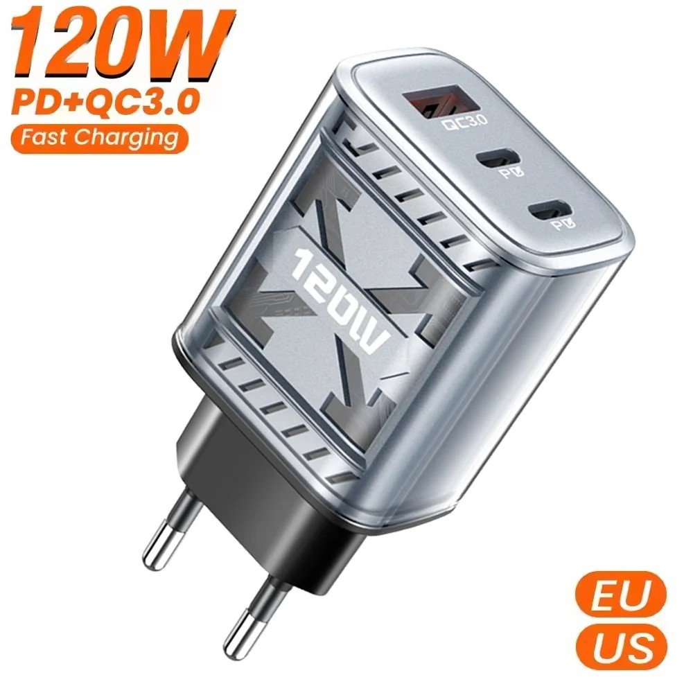 Carregador 120W: Turbo para Seus Dispositivos!