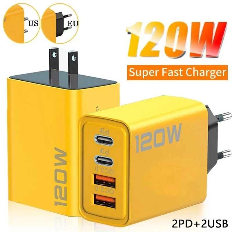 Carregador 120W USB-C: Carga Turbo para Seu Celular!