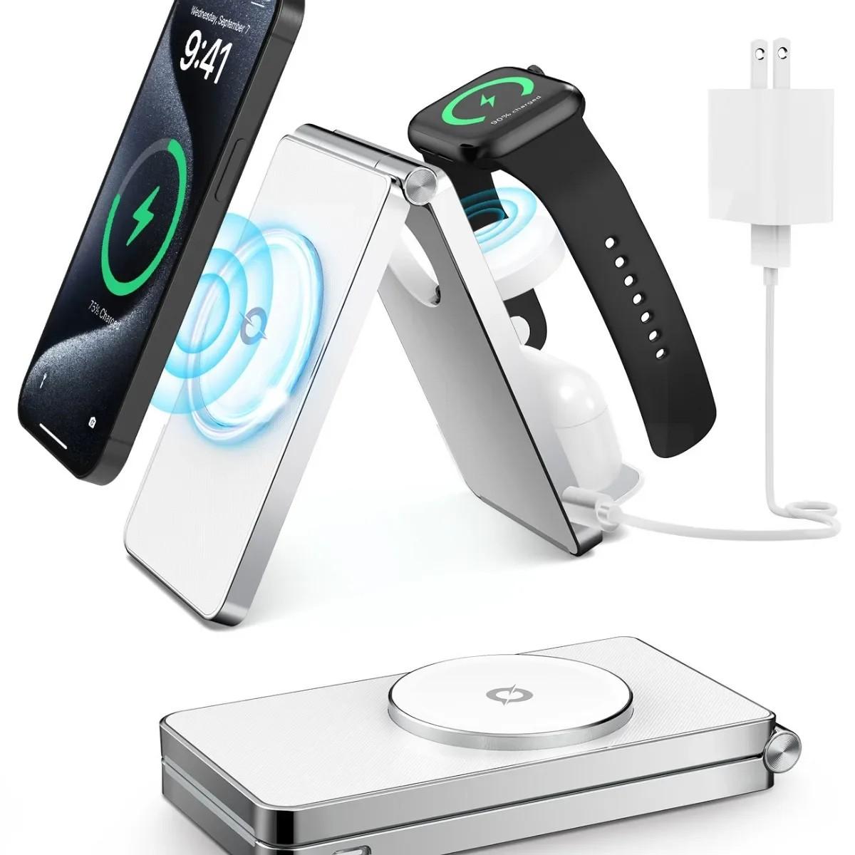 Carregador 3-em-1 Apple: Wireless Rápido e Magnético