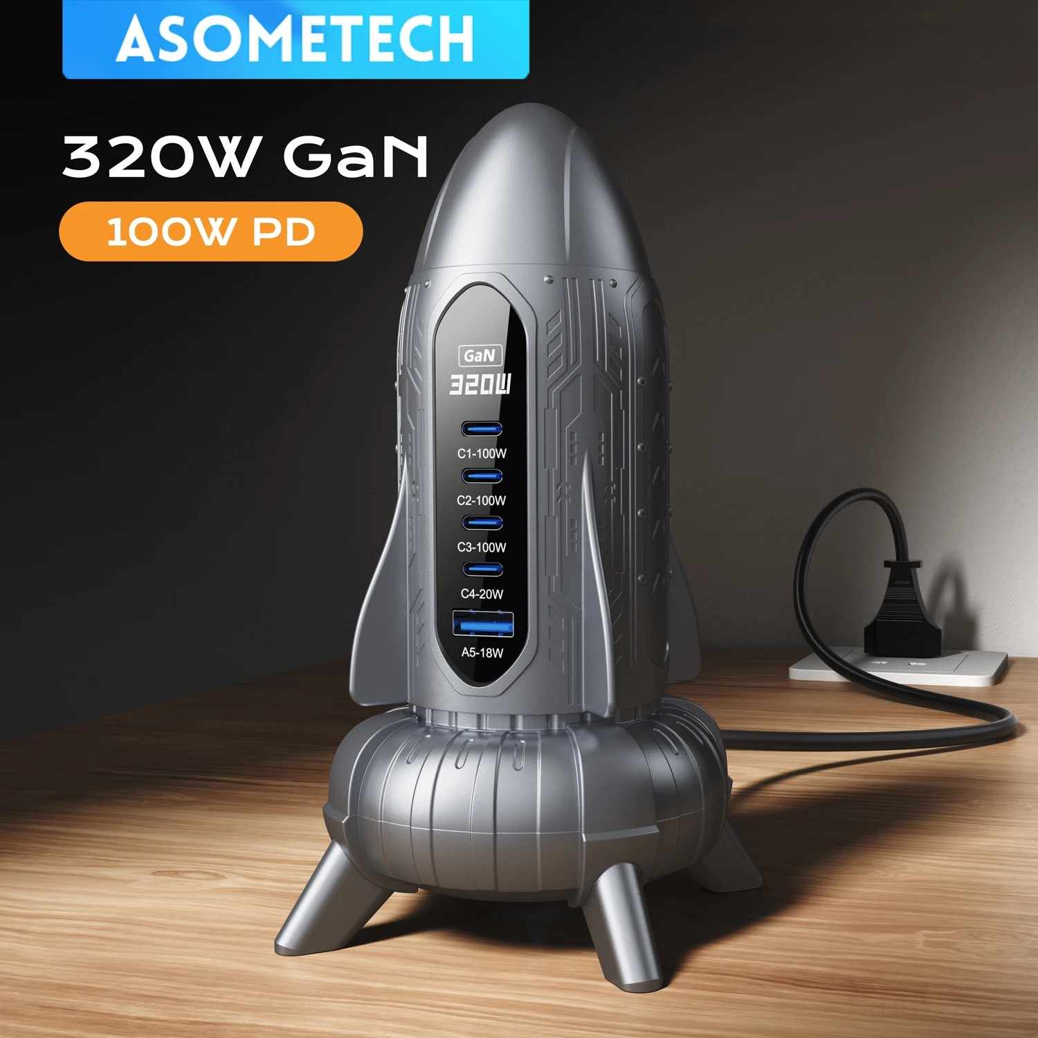 Carregador 320W GaN: Turbine Seus Dispositivos!