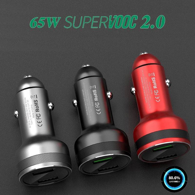 Carregador Automotivo 65W SUPERVOOC 2.0
