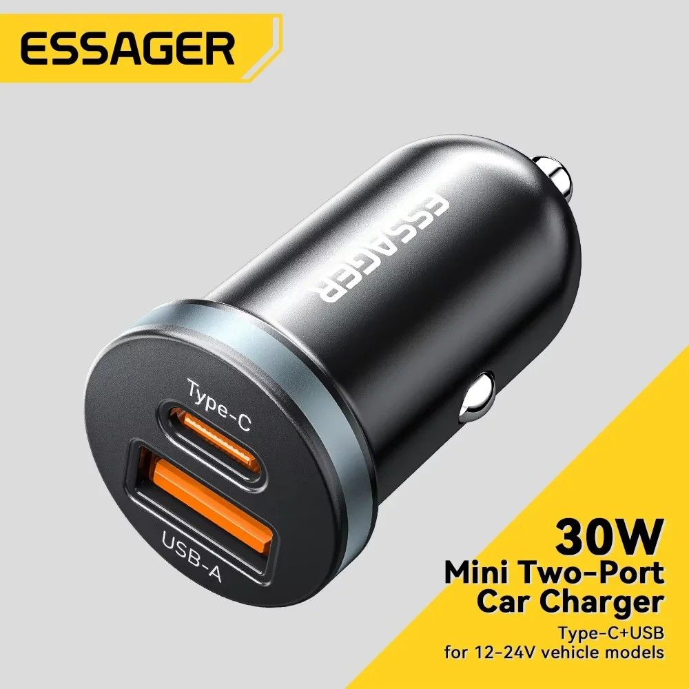 Carregador Automotivo Essager 30W: Turbo para seu Celular!