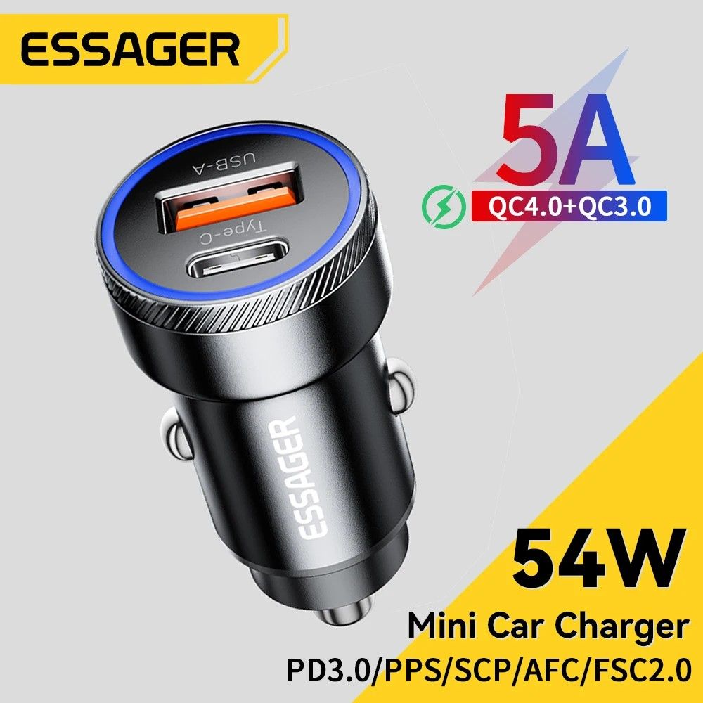 Carregador Automotivo Essager 54W: Carga Turbo!