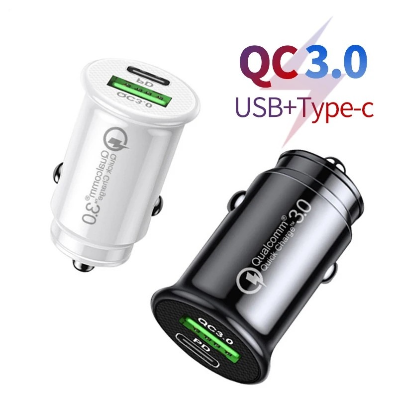 Carregador Automotivo QC 3.0: Carga Rápida USB-C