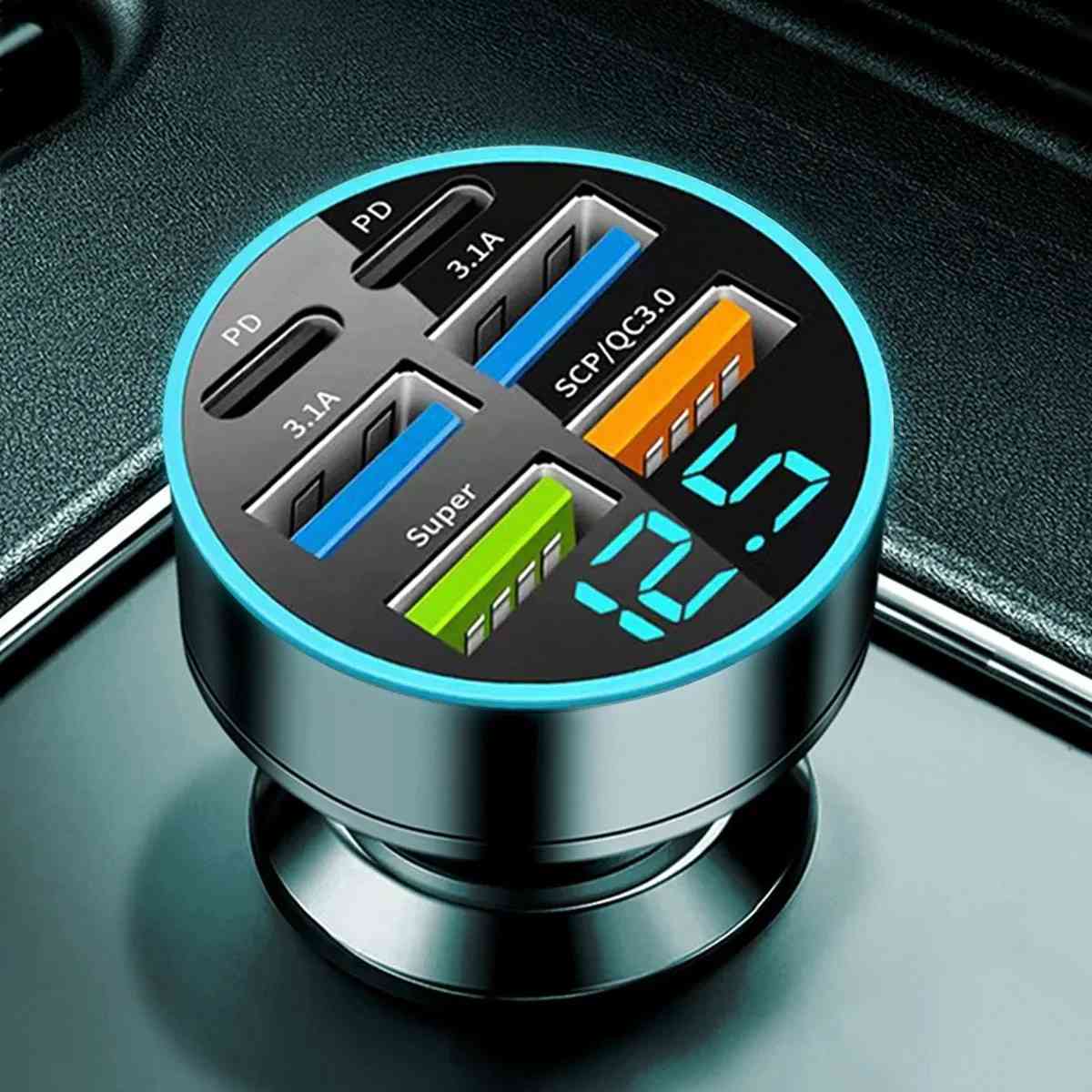 Carregador de Carro 66W: Power Delivery e Carga Rápida