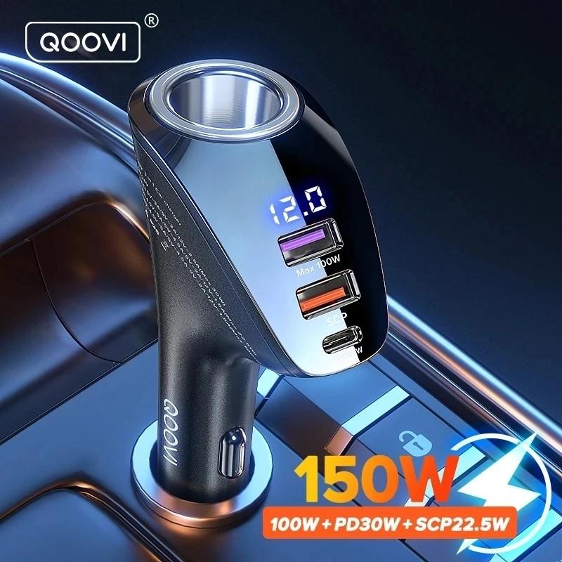 Carregador de Carro QOOVI 150W: Turbo para seu Celular!